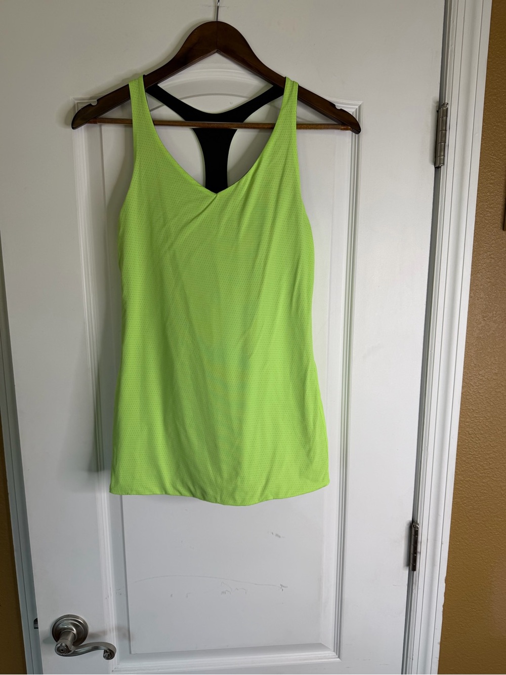 Victorias Secret VSX Reversible Lime Green/Black Racerback Tank. Size S